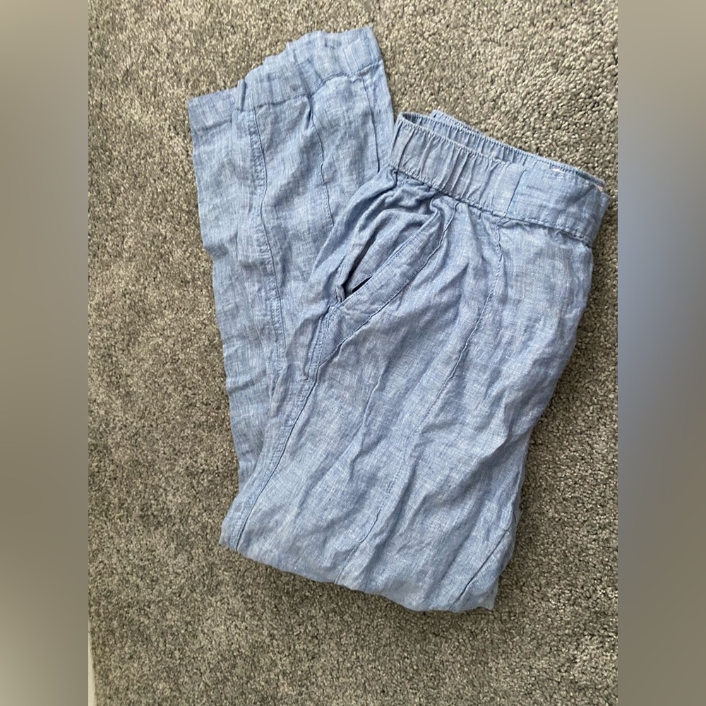 Women’s Light Blue Linen Pants